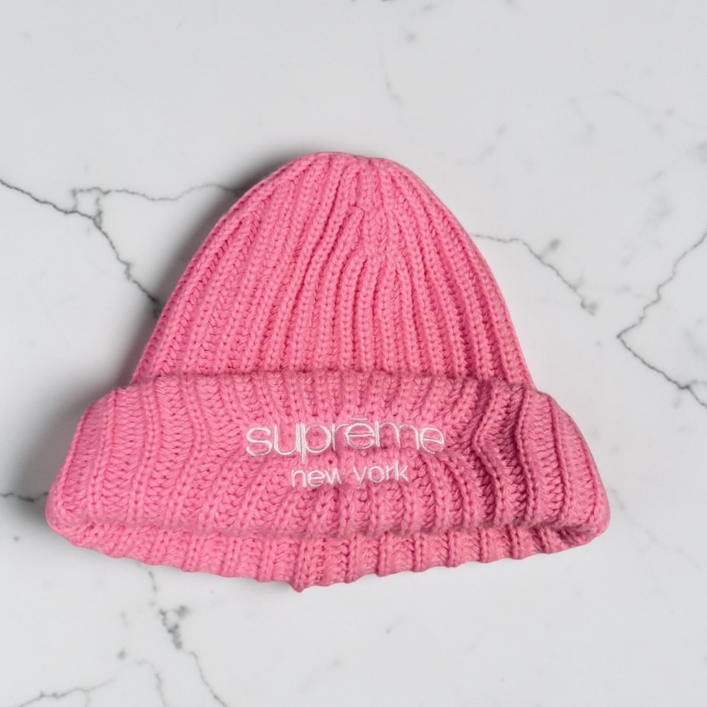 Supreme Pink Knit Hat